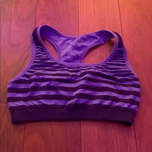 Purple sports bra